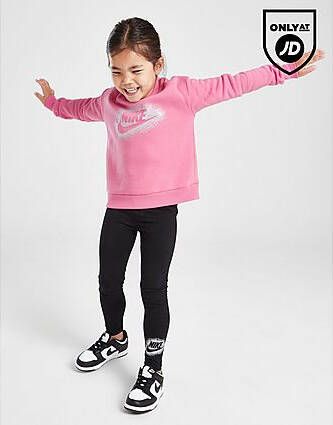 Nike ' Metallic Crew Tracksuit Children Pink
