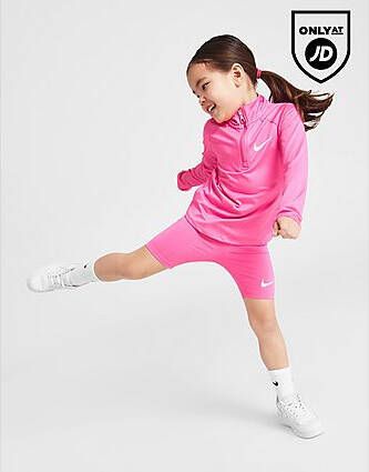 Nike ' Pacer 1 4 Zip Cycle Shorts Set Children Pink Kind