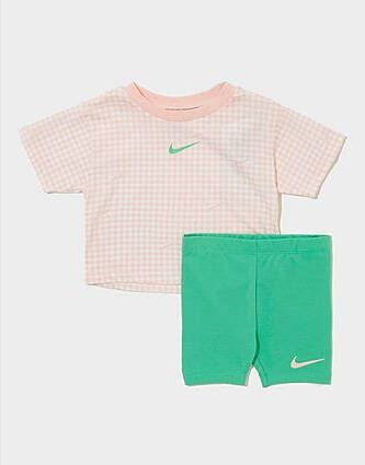 Nike ' Repeat Gingham T-Shirt Shorts Set Infant Pink Kind