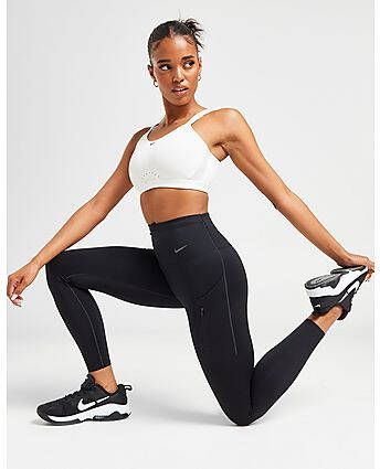 Nike Go 7 8-legging met hoge taille zakken en complete ondersteuning voor dames Black Black- Dames