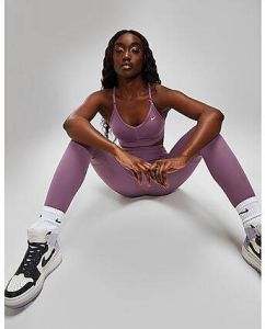 Nike Indy Icon Clash Glanzende gewatteerde sport-bh met lichte ondersteuning Purple- Dames