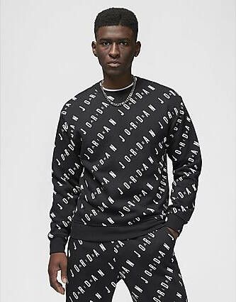 Nike Jordan Essentials Sweatshirt van fleece met ronde hals en graphic voor heren Black- Heren