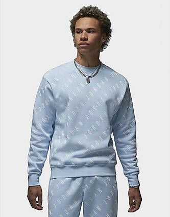 Nike Jordan Essentials Sweatshirt van fleece met ronde hals en graphic voor heren Ice Blue- Heren