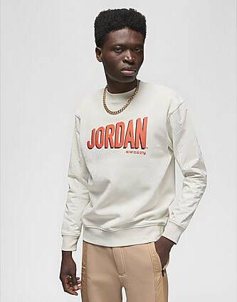 Nike Jordan Flight MVP Sweatshirt van fleece met ronde hals voor heren Phantom Rush Orange Black- Heren