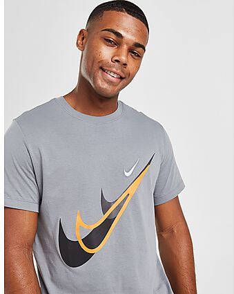 Nike Large Swoosh T-Shirt Heren Grey- Heren