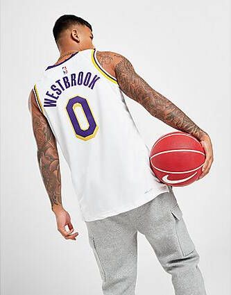 Nike Los Angeles Lakers Association Edition 2022 23 Swingman NBA-jersey met Dri-FIT White- Heren