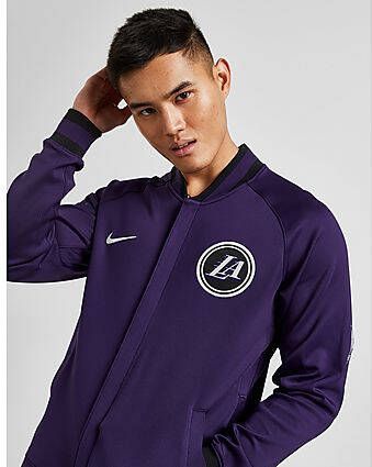 Nike Los Angeles Lakers Showtime City Edition Dri-FIT NBA-herenjack met lange mouwen Ink Ink Ink White- Heren