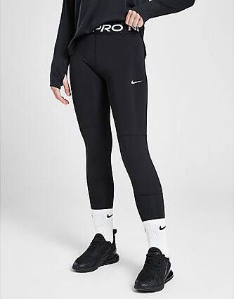 Nike Meisjes' Pro Legging Junior Black White Kind