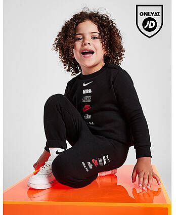 Nike Multi Logo Sweatshirt Joggers Set Infant Black