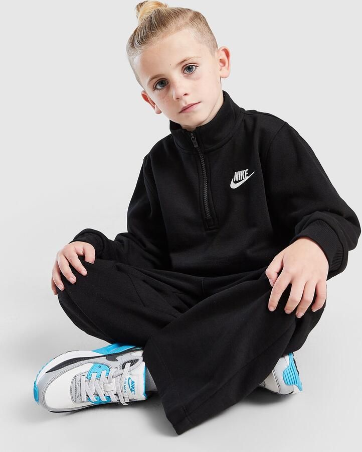 Nike 1 4 Zip Fleece Tracksuit Children Zwart Kind Zwart
