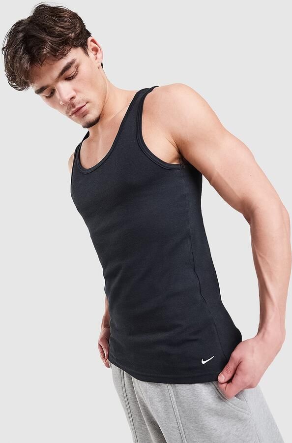 Nike 2-Pack Swoosh Tank Top Zwart- Heren Zwart