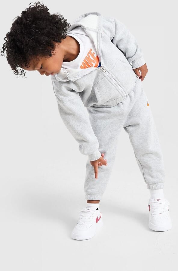 Nike 3-Piece Swoosh Fleece Tracksuit Infant Grijs Kind Grijs