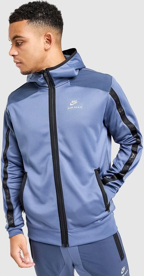 Nike Air Max Poly Full Zip Hoodie Blauw- Heren Blauw