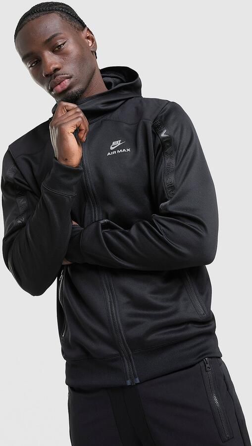 Nike Air Max Poly Full Zip Hoodie Zwart- Heren Zwart