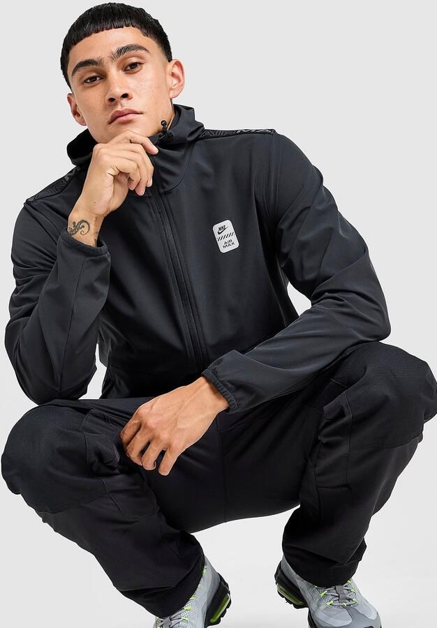 Nike Air Max Tape Woven Jacket Zwart- Heren Zwart