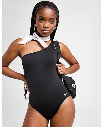 Nike Asymmetric Swimsuit Black- Dames Black