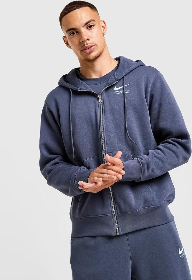 Nike Athletic Full Zip Hoodie Blauw- Heren Blauw
