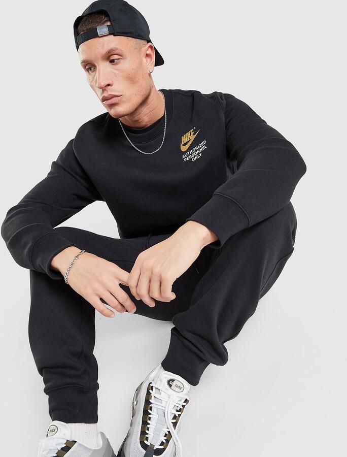 Nike Authorised Crew Sweatshirt Zwart- Heren Zwart