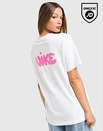 Nike Bubble Graphic Boyfriend T-Shirt Wit- Dames Wit - Foto 2