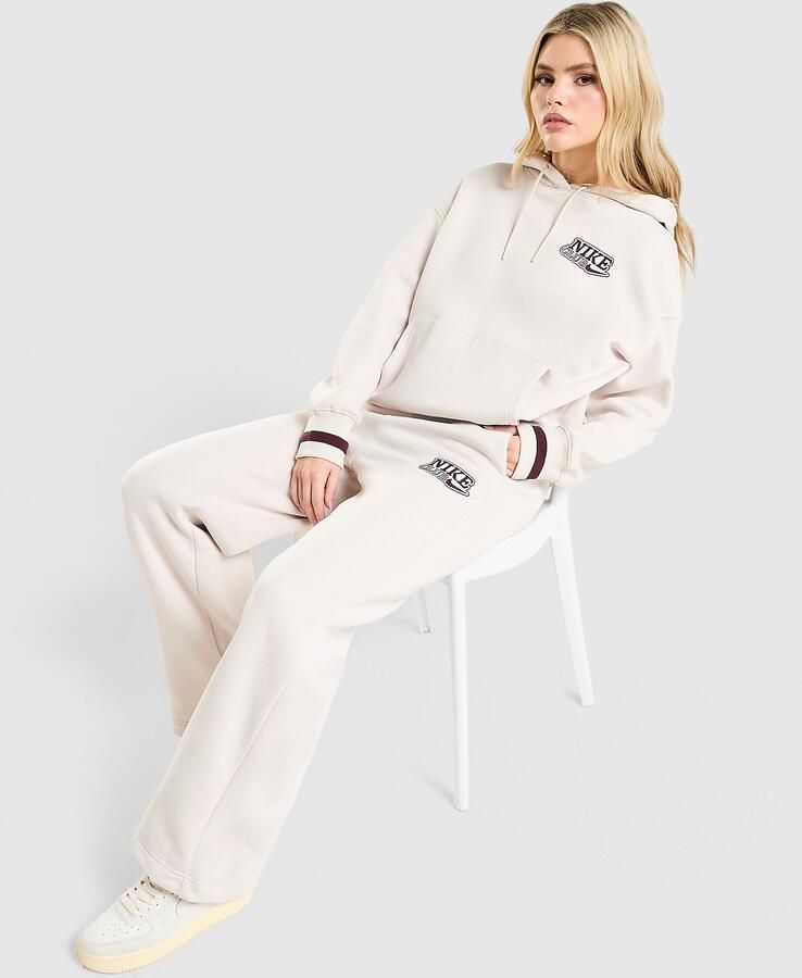 Nike Classic+ Wide Leg Joggers Beige- Dames Beige