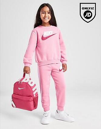Nike Club Chenille Crew Tracksuit Children Pink Kind Pink
