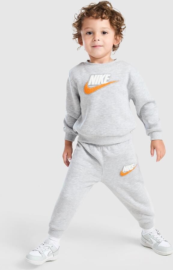 Nike Club Chenille Crew Tracksuit Infant Grijs