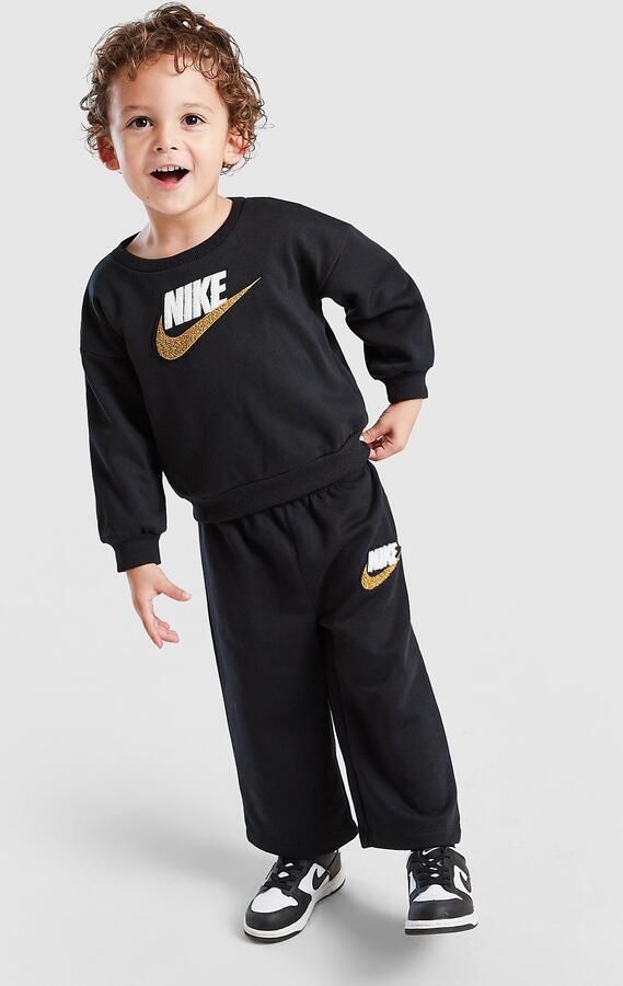 Nike Club Chenille Crew Tracksuit Infant Zwart