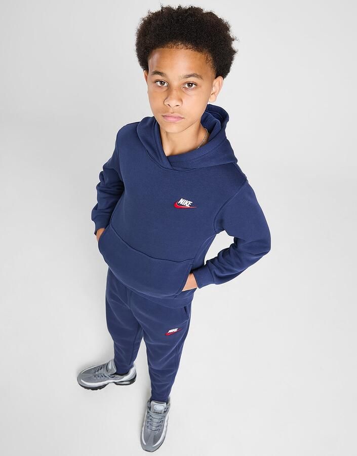 Nike Club Fleece Dual Hoodie Junior Blauw