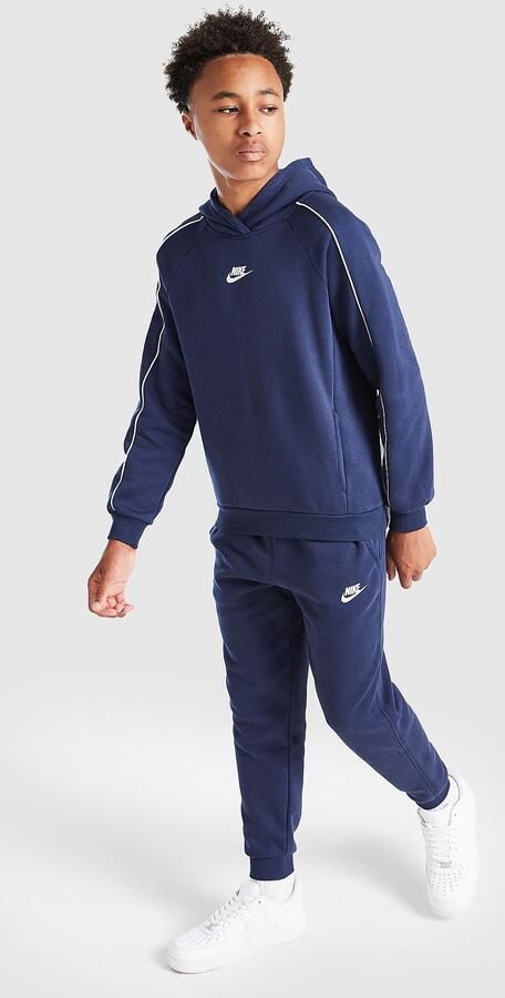 Nike Club Hooded Tracksuit Junior Blauw