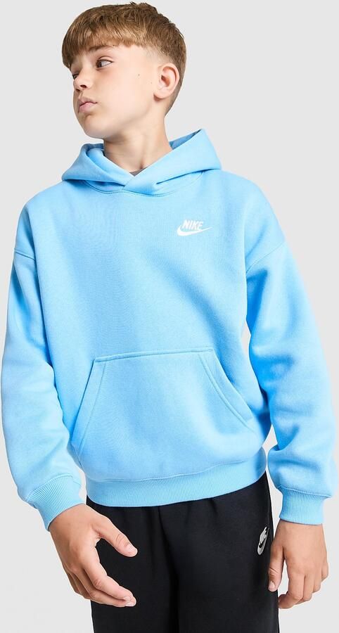 Nike Club Oversized Hoodie Junior Blauw Kind Blauw