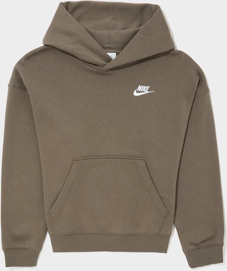 Nike Club Oversized Hoodie Junior Bruin Kind Bruin