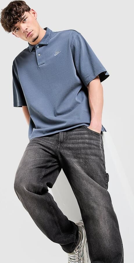 Nike Club Washed Polo Shirt Blauw- Heren Blauw