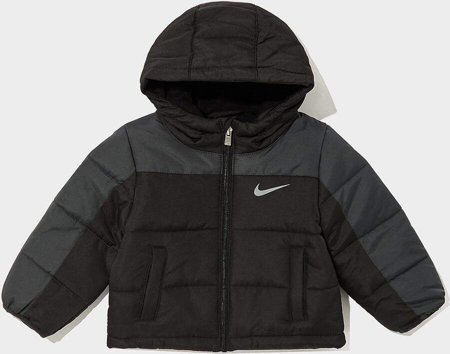Nike Colour Block Baffled Jacket Infant Zwart Kind Zwart