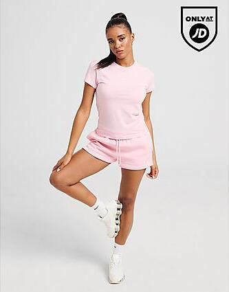 Nike Damesshorts met ruimvallende pasvorm en hoge taille Sportswear Phoenix Fleece Pink- Dames Pink