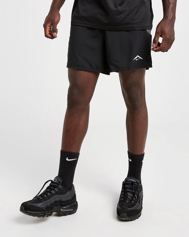 Nike Dri-FIT ADV hardloopshorts met binnenbroek voor heren (13 cm) Trail Second Sunrise Zwart- Heren Zwart