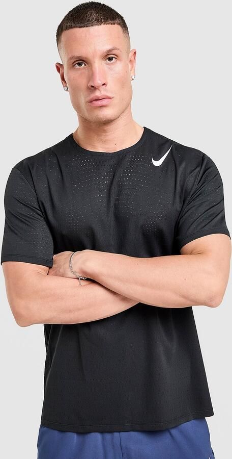 Nike Dri-FIT ADV hardlooptop met korte mouwen voor heren AeroSwift Zwart- Heren Zwart