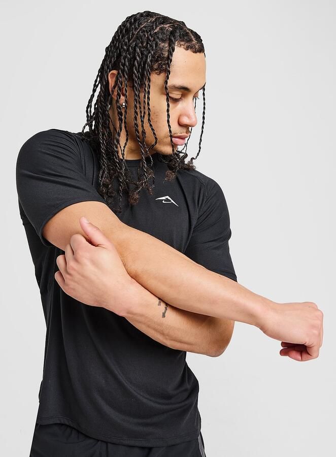 Nike Dri-FIT ADV hardlooptop met korte mouwen voor heren Solar Chase Zwart- Heren Zwart