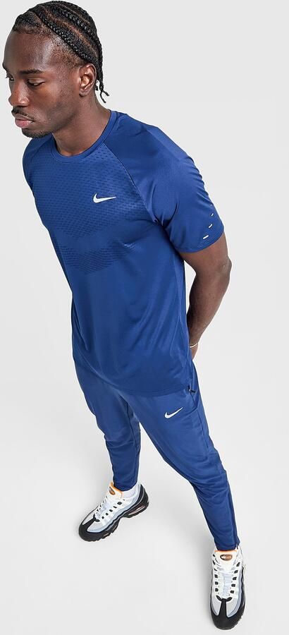 Nike Dri-FIT ADV hardlooptop met korte mouwen voor heren Stride Blauw- Heren Blauw