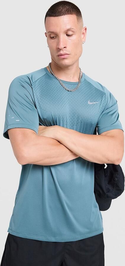 Nike Dri-FIT ADV hardlooptop met korte mouwen voor heren Stride Grijs- Heren Grijs