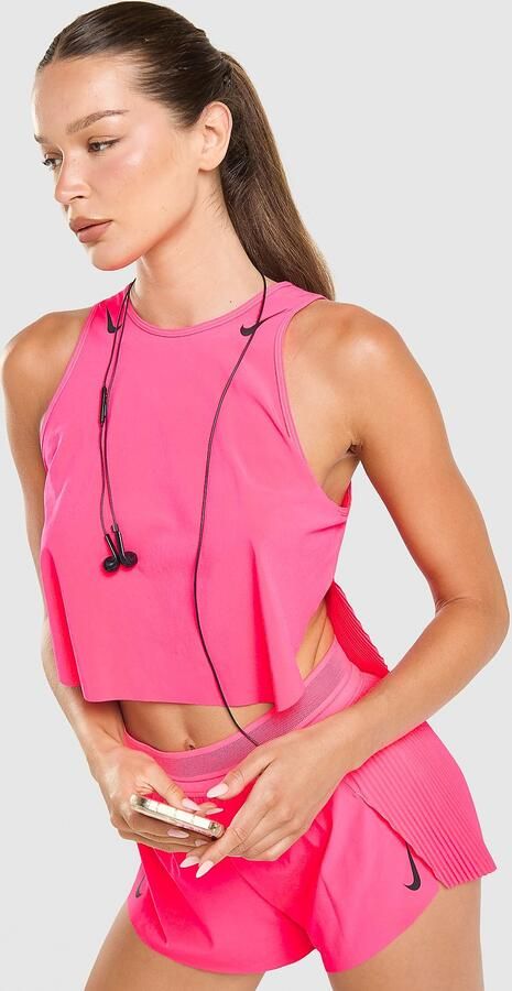 Nike Dri-FIT ADV korte hardlooptanktop voor dames AeroSwift Roze- Dames Roze