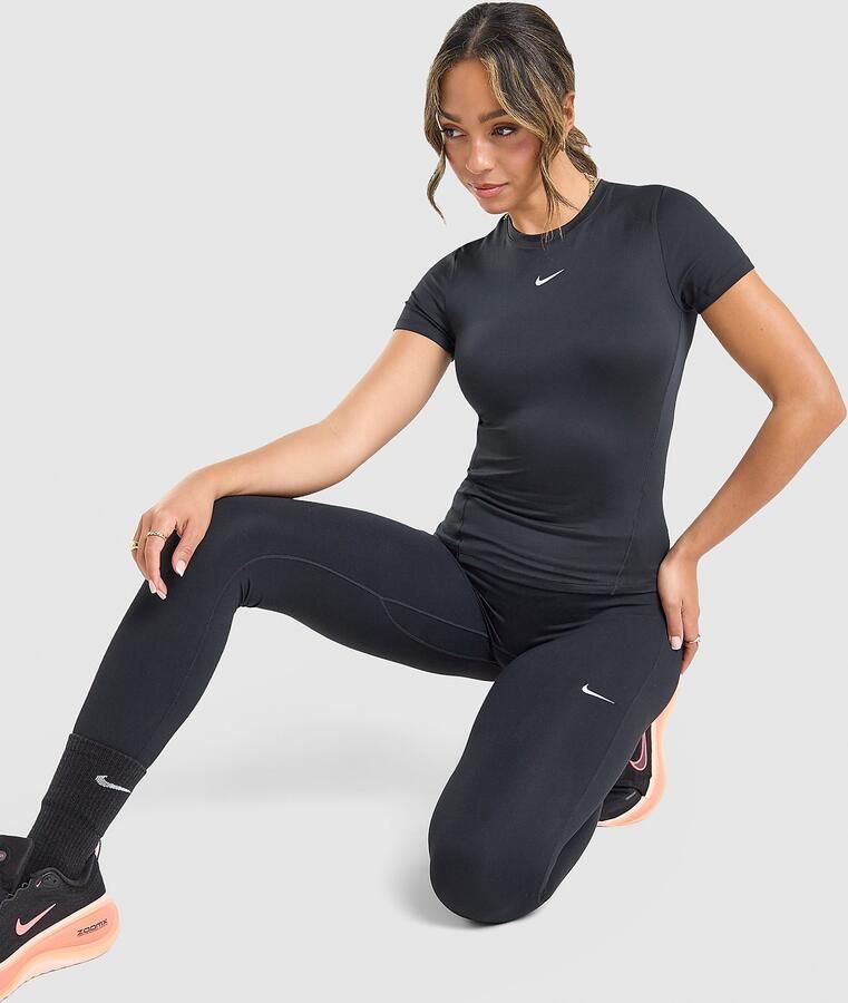 Nike Dri-FIT damestop met korte mouwen One Classic Zwart- Dames Zwart