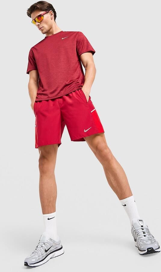 Nike Dri-FIT hardloopshorts met binnenbroek voor heren (18 cm) Miler Rood- Heren Rood