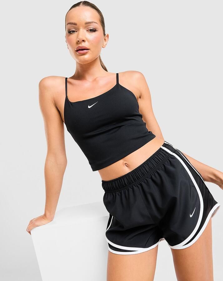 Nike Dri-FIT hardloopshorts met halfhoge taille en binnenbroekje voor dames Tempo Zwart- Dames Zwart