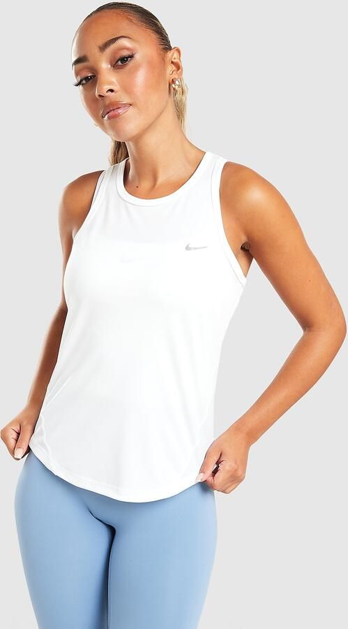 Nike Dri-FIT hardlooptanktop voor dames Tempo Wit- Dames Wit