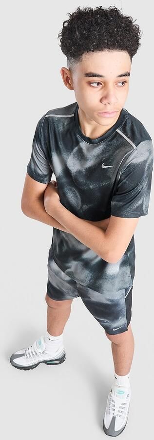 Nike Dri-FIT hardlooptop met korte mouwen voor kids Miler Zwart Kind Zwart