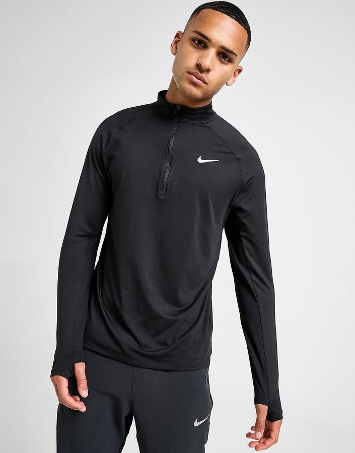 Nike Dri-FIT hardlooptop met korte rits voor heren Stride Zwart- Heren Zwart - Foto 2