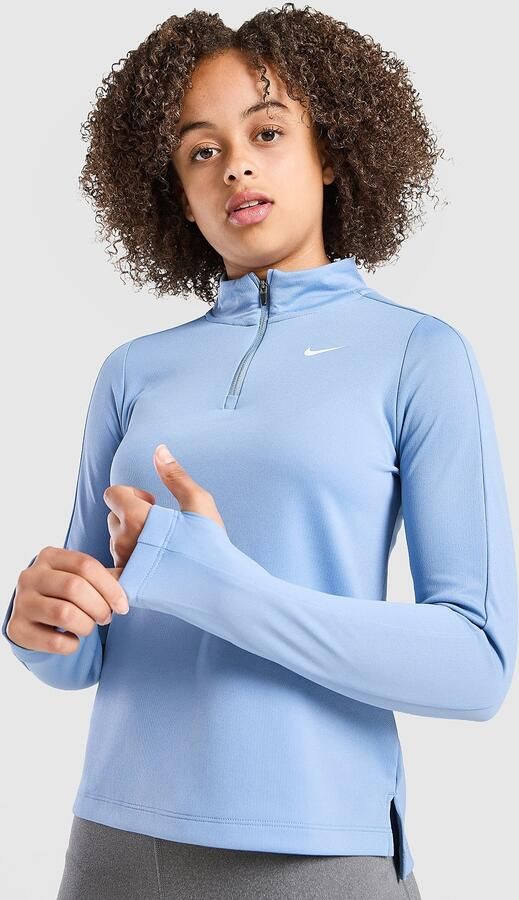 Nike Dri-FIT stop met lange mouwen en korte rits Blauw