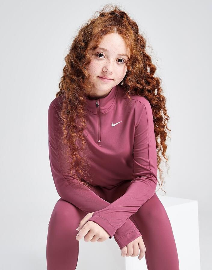 Nike Dri-FIT stop met lange mouwen en korte rits Roze