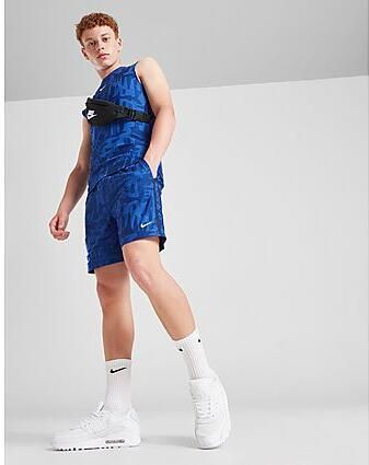 Nike Dri-FIT Multi All Over Print Shorts Junior Navy