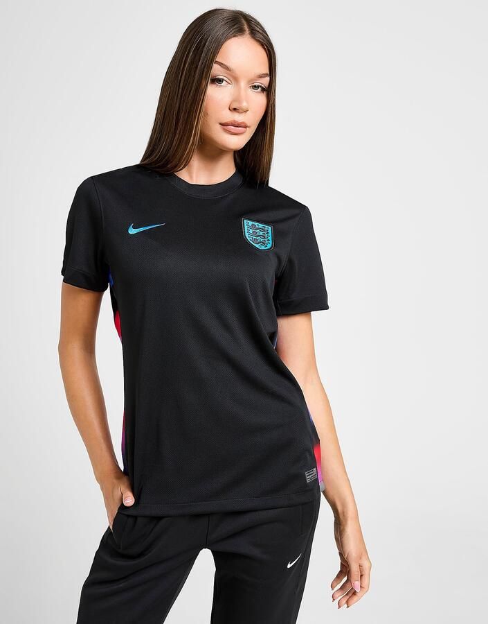 Nike Dri-FIT replicavoetbalshirt voor dames Engeland 2025 Stadium Uit (vrouwenelftal) Zwart- Dames Zwart